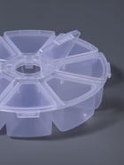 Органайзер для хранения мелочей, 8 ячеек, d=10.5×3 см, прозрачный - Фото 5