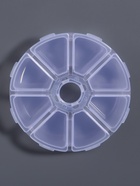 Органайзер для хранения мелочей, 8 ячеек, d=10.5×3 см, прозрачный - Фото 3