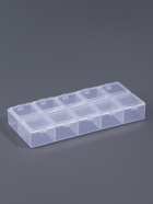 Органайзер для хранения мелочей, 10 ячеек, 13.5×6.5×2 см, прозрачный - Фото 5