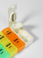 Таблетница - органайзер «Неделька», с таблеторезкой, съёмные ячейки, утро/вечер, 20×7.5×2.5 см, 7 контейнеров по 2 секции, разноцветная - Фото 2