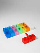 Таблетница - органайзер «Неделька», с таблеторезкой, съёмные ячейки, утро/вечер, 20×7.5×2.5 см, 7 контейнеров по 2 секции, разноцветная - Фото 4