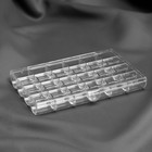 Органайзер для ниток, на 48 шпулек, 18×13×2.5 см, цвет прозрачный - Фото 5