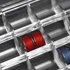 Органайзер для ниток, на 48 шпулек, 18×13×2.5 см, цвет прозрачный - Фото 2