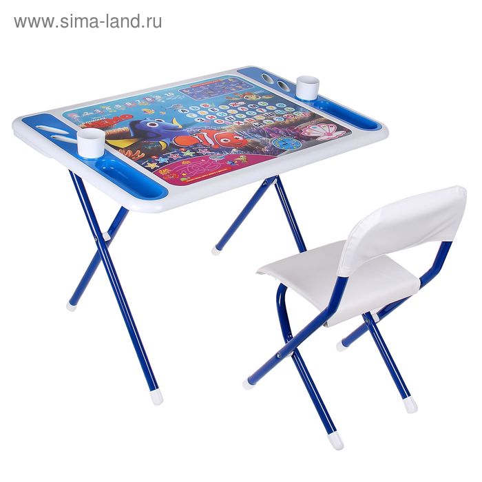 Комплект детской мебели Damibaby evro «В поисках Немо», цвет бело-синий - Фото 1
