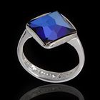 Кольцо "Шедар", размер 21, цвет голубой в серебре - Фото 1