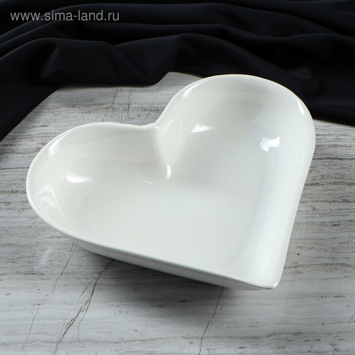 Салатник "Сердце", белый, 400 мл - Фото 1