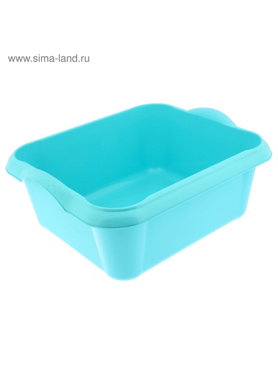 Таз квадратный, 10 л, 37×31×15.5 см, пластик, МИКС