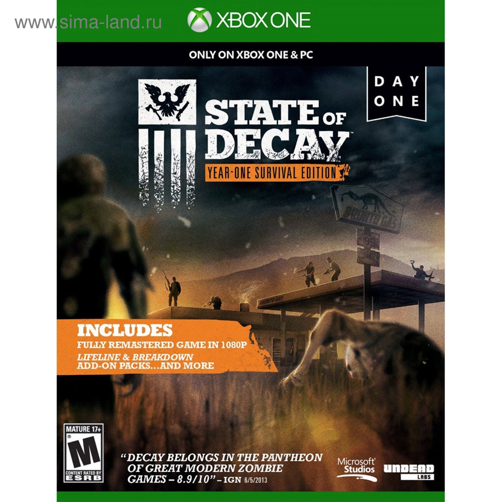 Игра для Xbox One State Of Decay: Year-One Survival Edition. Рус. субтитры.  (4XZ-00020) (1688441) - Купить по цене от 2 025.00 руб. | Интернет магазин  SIMA-LAND.RU