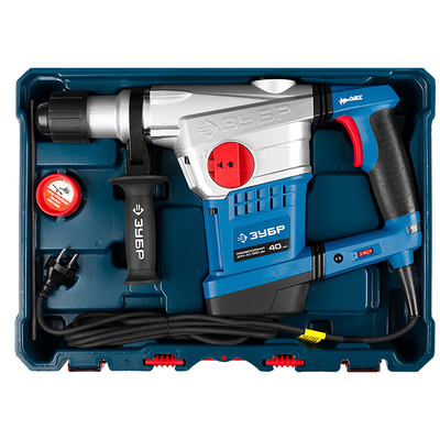 Перфоратор «ЗУБР» ЗПМ-40-1250 ЭВК, SDS-Max, 10 Дж, 6.8 кг, 1250 Вт, кейс