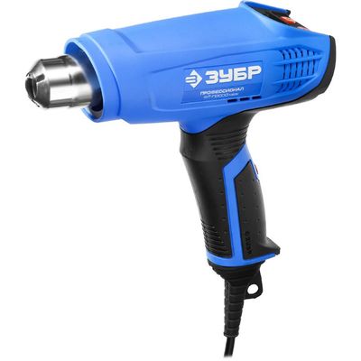 Фен технический «ЗУБР» ФТ-П2000 М2ДК, 2 режима, 80-550град, 220/550 л/мин, 2000 Вт
