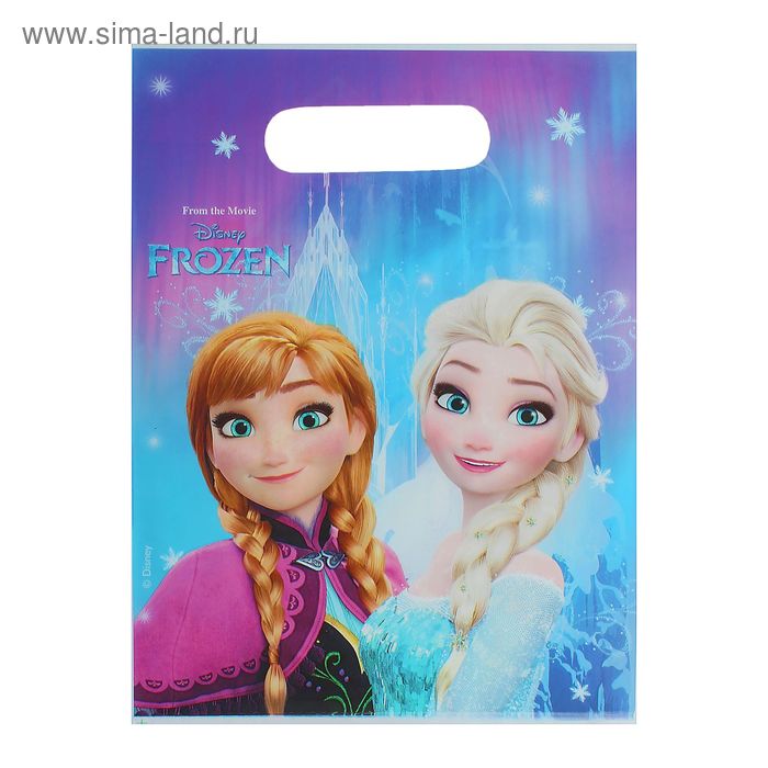 Пакеты подарочные "Холодное сердце. Северное сияние", 17 × 23 см, набор 6 шт. - Фото 1