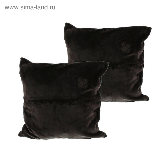 Подушка декоративная "FLEUR-DE-LYS", размер 50х50, цвет тёмно-коричневый ПГ-09002 - Фото 1