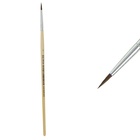 Кисть для рисования, белка, № 1, круглая, деревянная ручка, международный размер - фото 120038225
