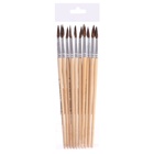 Кисть для рисования, белка, № 6, круглая, деревянная ручка, международный размер - фото 120038235