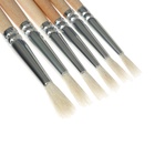 Набор кистей для рисования, коза, 6 штук, № 1, 2, 3, 4, 5, 6, круглые, деревянная ручка, международный размер - Фото 6