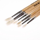 Набор кистей для рисования, коза, 6 штук, № 1, 2, 3, 4, 5, 6, круглые, деревянная ручка, международный размер - Фото 8
