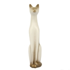 Фигура "Кошка Египетская" бел/золото 10х10х32см - Фото 1