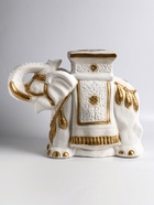 Фигура-подставка для мелочей «Слон», столик, гипс, бело-золотой, 21×54×43 см - фото 57913505