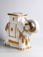 Фигура-подставка для мелочей «Слон», столик, гипс, бело-золотой, 21×54×43 см - фото 57913507