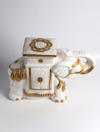 Фигура-подставка для мелочей «Слон», столик, гипс, бело-золотой, 21×54×43 см - фото 57913509