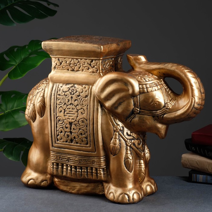 Фигура - подставка "Слон" бронза, 21х54х43см - Фото 1