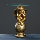 Подставка - стол "Ангел на шаре" большой, бронза 60см - Фото 2