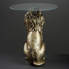 Подставка - стол "Лев сидя", бронза 57см ПОЛИСТОУН - Фото 4