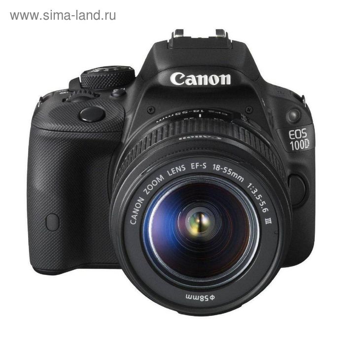 Зеркальный Фотоаппарат Canon EOS 100D черный 18Mpix EF-S 18-55mm f/3.5-5.6 III - Фото 1