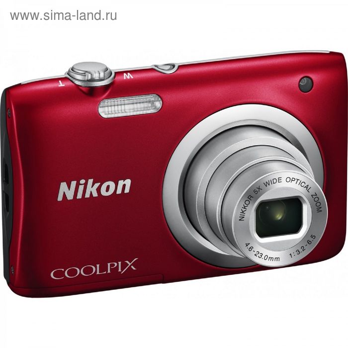 Фотоаппарат Nikon CoolPix A100 красный 20.1Mpix Zoom5x - Фото 1