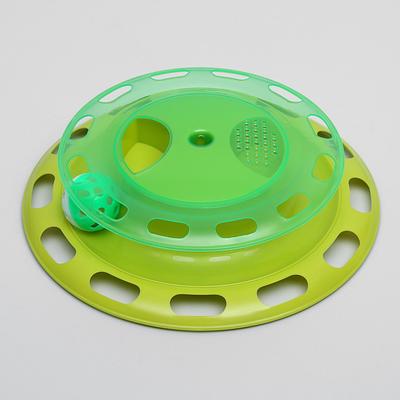 Игровой комплекс для кошек, с отсеками для корма и шариком, цвет МИКС