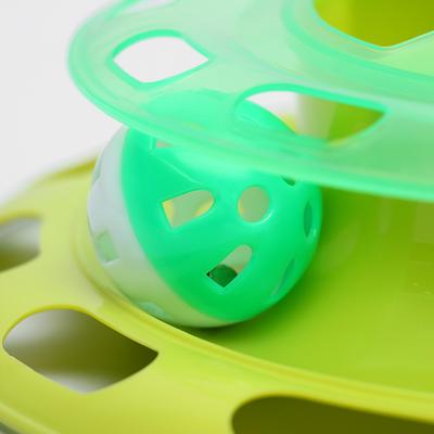 Игровой комплекс для кошек, с отсеками для корма и шариком, цвет МИКС