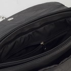 Сумка женская, 1 отдел, 3 наружных кармана, длинный ремень, чёрная - Фото 5