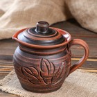 Сметанник "Вьюнок", декор, красная глина, 0.5 л, микс - Фото 11