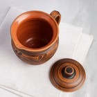 Сметанник "Вьюнок", декор, красная глина, 0.5 л, микс - Фото 3