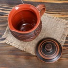 Сметанник "Вьюнок", декор, красная глина, 0.5 л, микс - Фото 4