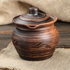 Сметанник "Вьюнок", декор, красная глина, 0.5 л, микс - Фото 6
