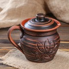 Сметанник "Вьюнок", декор, красная глина, 0.5 л, микс - Фото 9