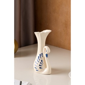 

Ваза керамическая "Лебедь", настольная, роспись, 21 см