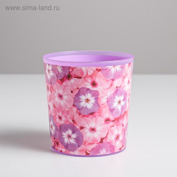 Кашпо «Цветы», 1,6 л, 14 х 14 см - Фото 1