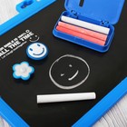 Доска магнитная двухсторонняя со зверьками, под маркер и мел, мел 4 шт. в машинке, маркер, магниты 2 шт. - Фото 4