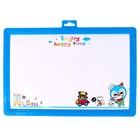 Доска магнитная двухсторонняя со зверьками, под маркер и мел, мел 4 шт. в машинке, маркер, магниты 2 шт. - Фото 9