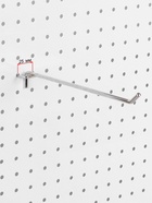 Крючок одинарный для металлической перфорированной панели, d=6 мм, L=25 см, шаг 25 мм, цвет хром - Фото 3