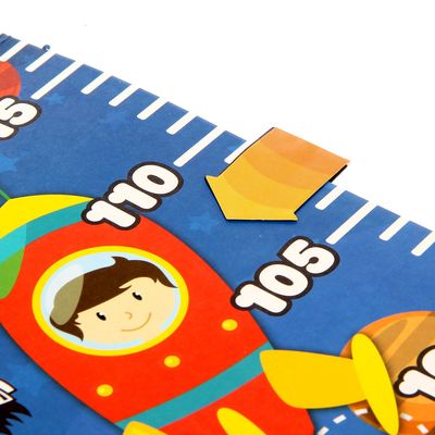 Ростомер фигурный с передвижным элементом на магните "Растет герой", 150 см