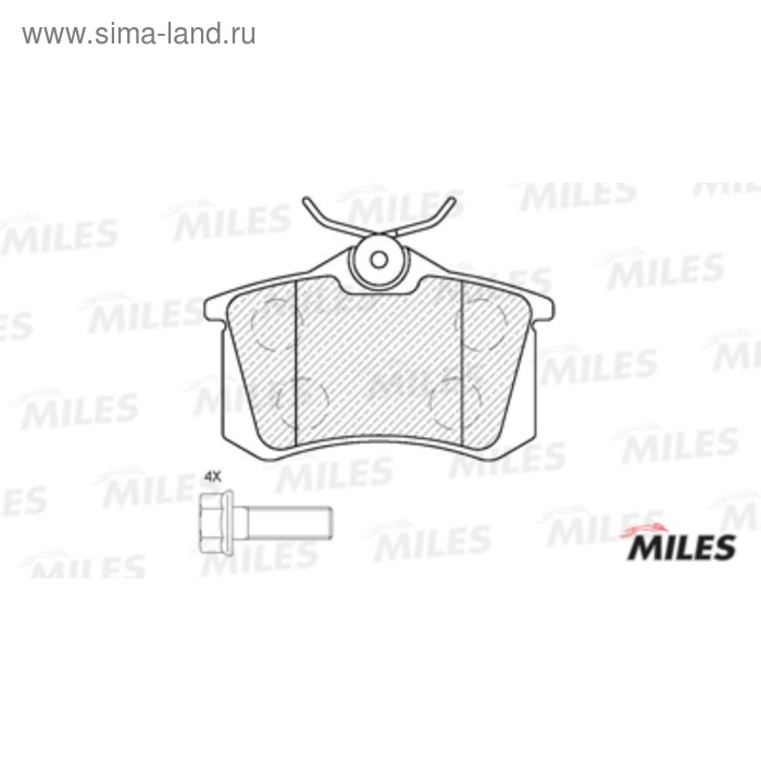 Тормозные колодки задние MILES E110021 - Фото 1