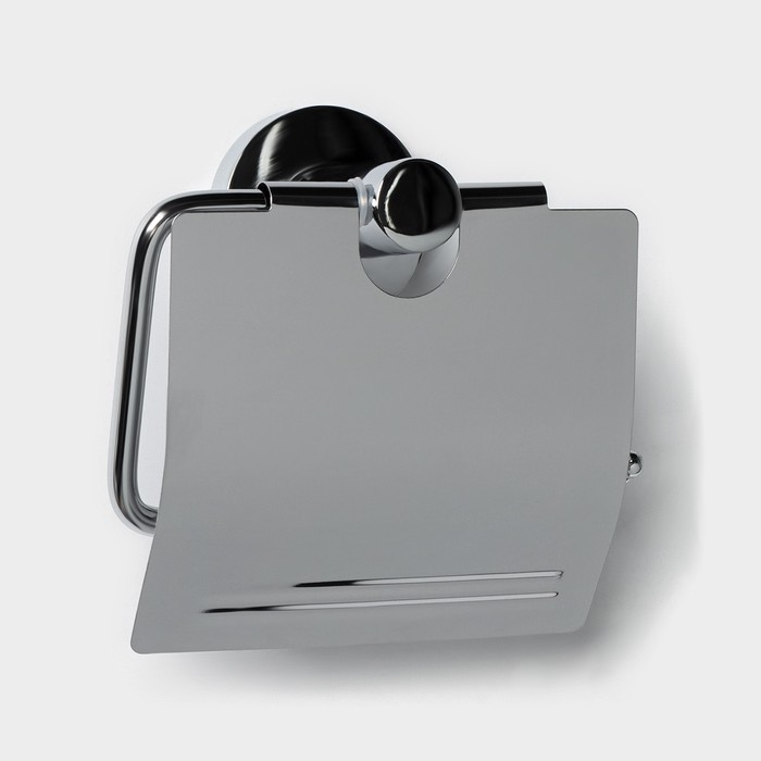 Держатель для туалетной бумаги Stölz «Классика», с крышкой, хромированный - Фото 1