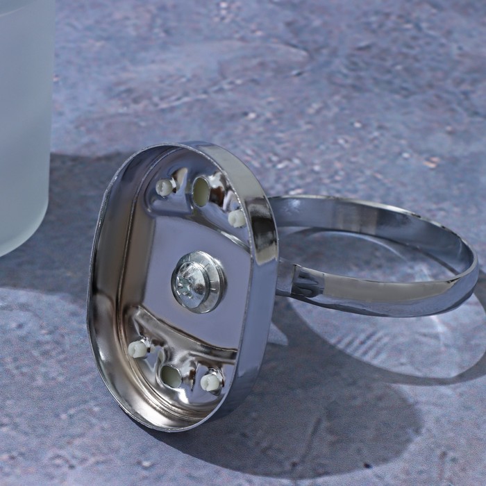 Дозатор для жидкого мыла с держателем Штольц Stölz «Нео», 150 мл, стекло, матовый - фото 1908286271