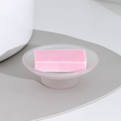 Мыльница стеклянная, 10.7×10.7×3.7 см, матовая