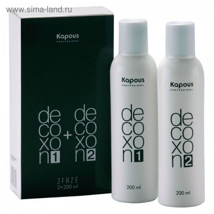 Лосьон для снятия косметического цвета с волос Kapous Decoxon 2 phase(200+200),  400 мл - Фото 1
