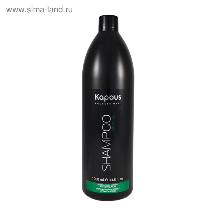 Шампунь для всех типов волос Kapous Professional, с ароматом ментола 1000 мл - Фото 1