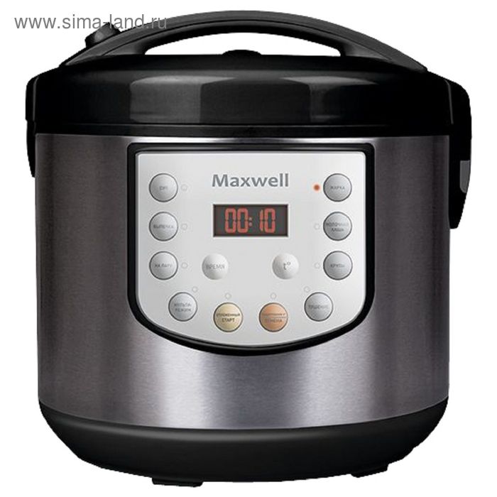 Мультиварка Maxwell MW-3818, 700 Вт, 5 л, 8 программ, мультиповар, отложенный старт, черный - Фото 1